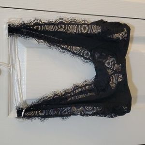 Cosabella The Brooklyn tall triangle bralet black